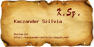 Kaczander Szilvia névjegykártya